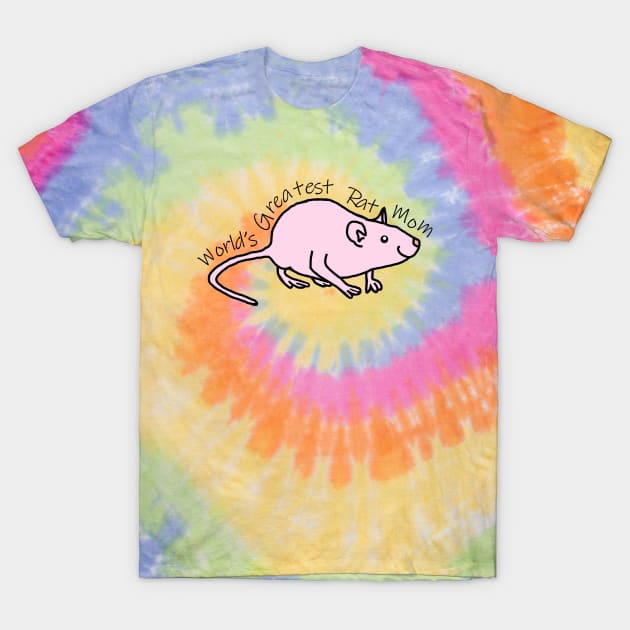Worlds Greatest Rat Mom T-Shirt by ellenhenryart